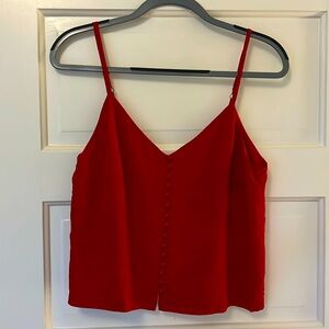 Madewell Button Front Red Cami